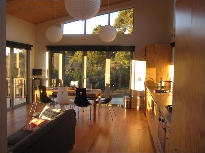 Living area, looking to the east