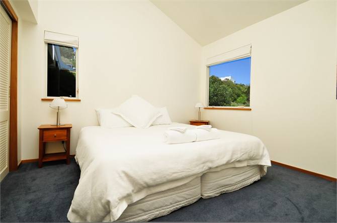 Bedroom 2 with Single + Single Beds (or King by Ea