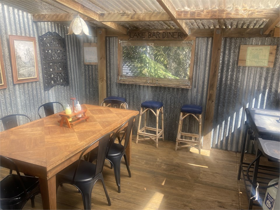 Outside covered in Dining Room