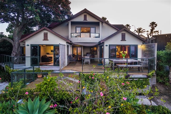 View looking up from beach side of section 