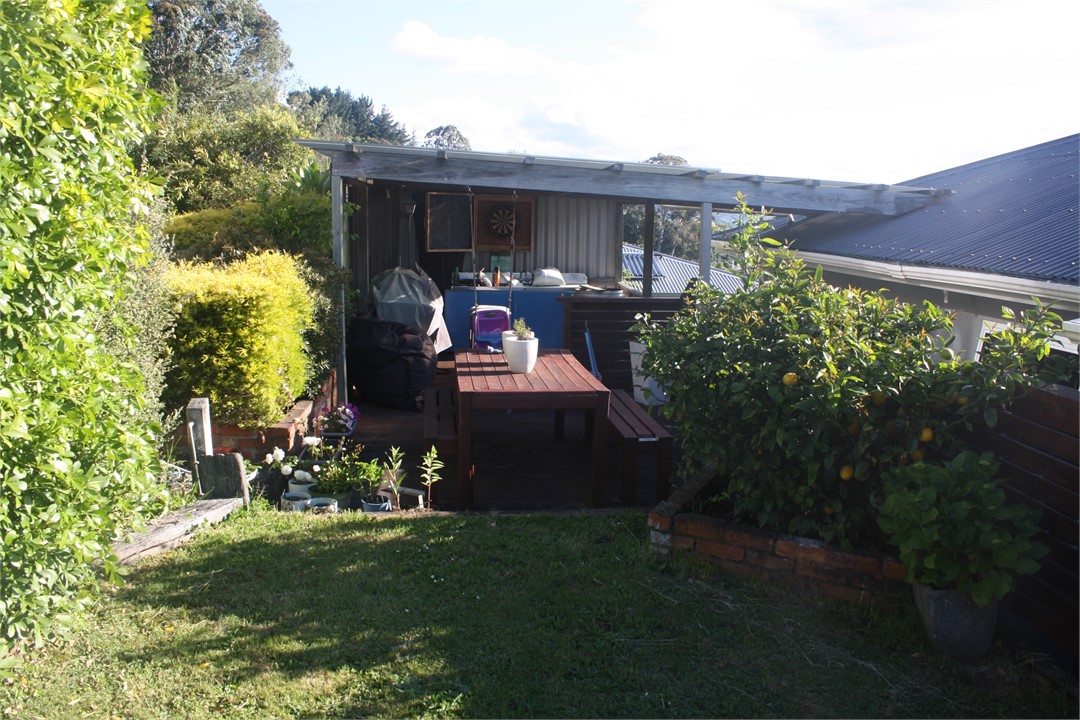 Backyard with 2nd BBQ and G&T tree