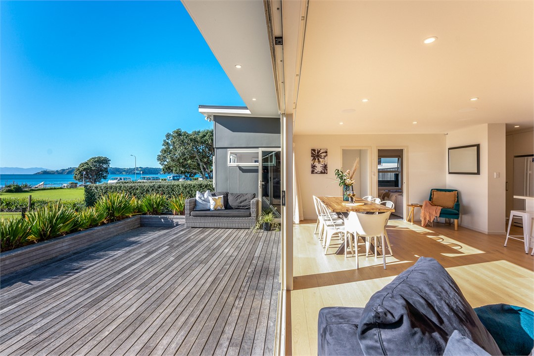 Living area opening onto large deck