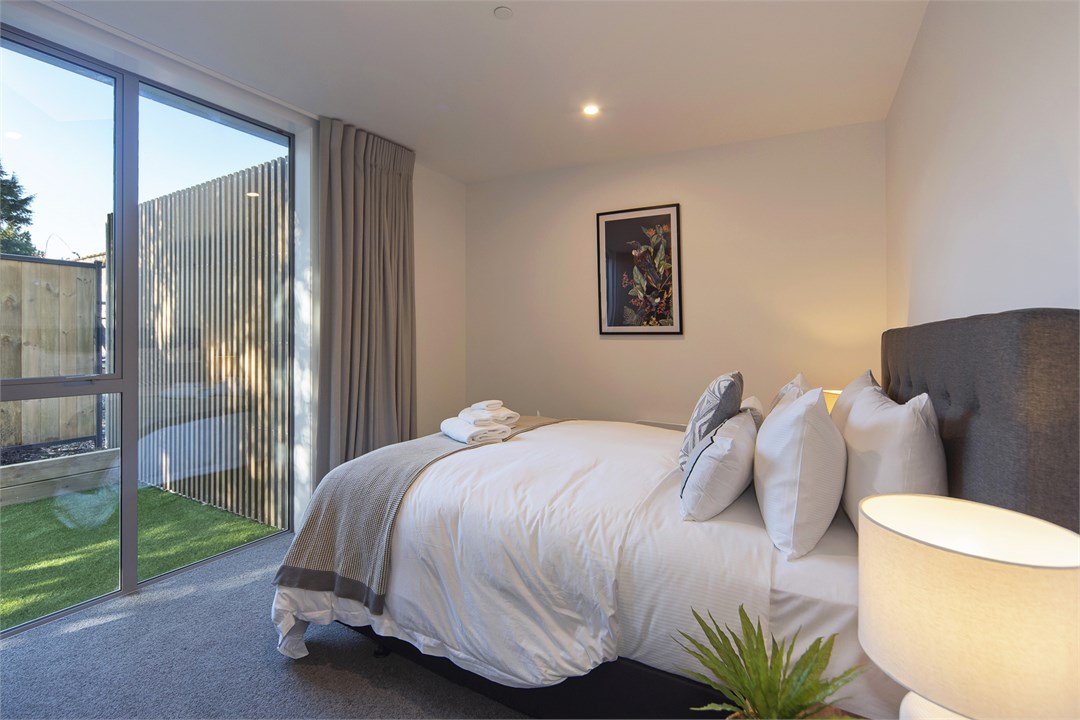 Bedroom 1 looking out to outdoor area