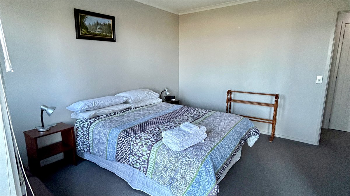 Bedroom 1 (looking into room): Queen bed