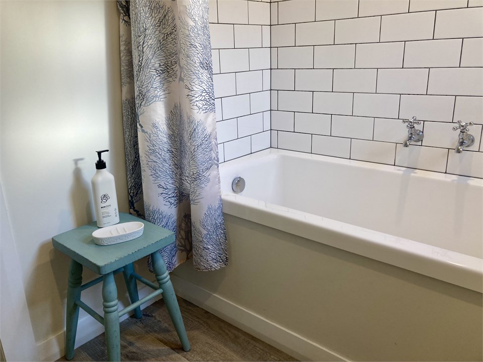 Shower over large bath