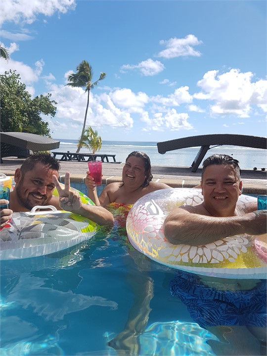 Soaking up the sun at Sunset Quay