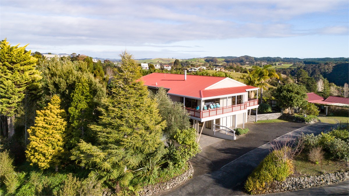 House and parking area