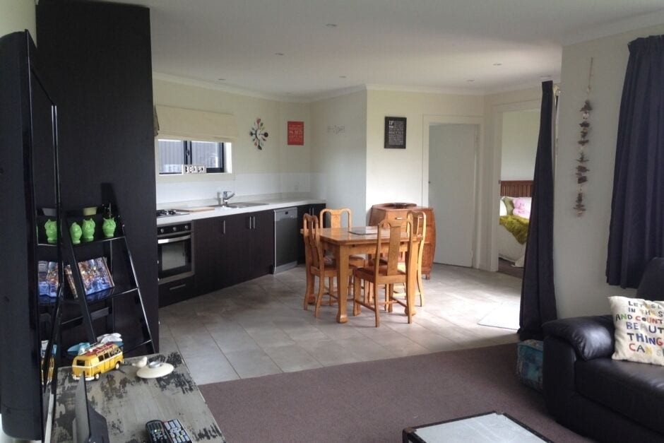 Large kitchen and dining table