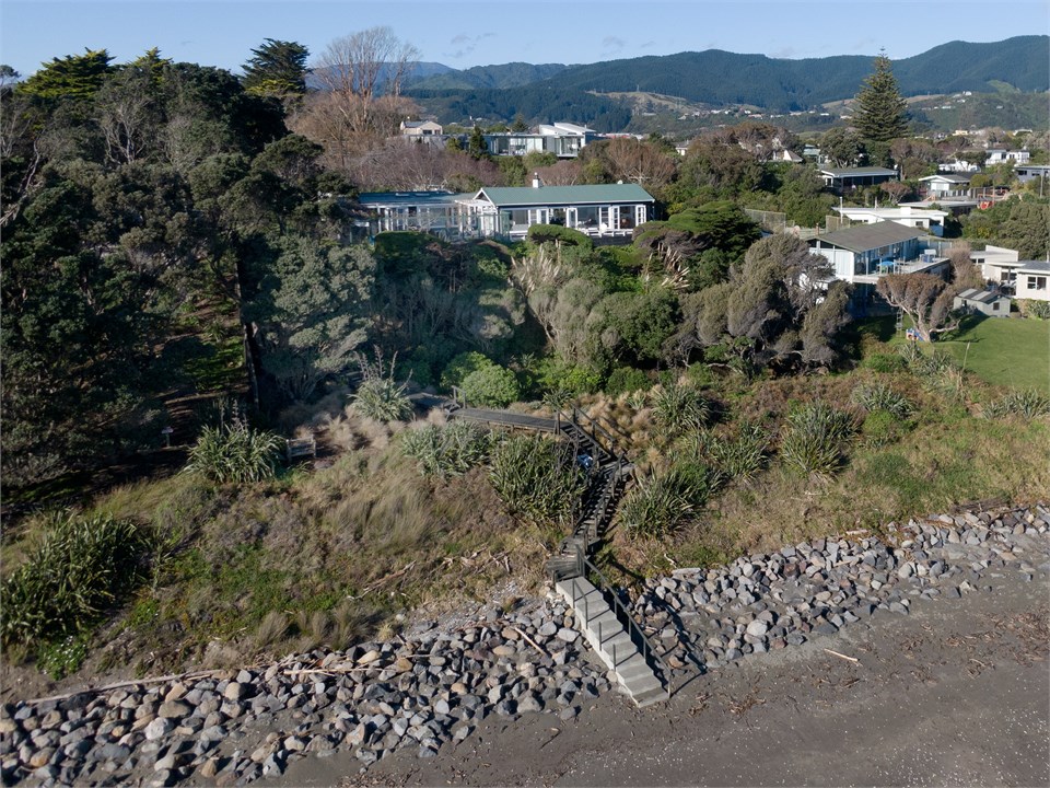 Private steps walk you down to the beach