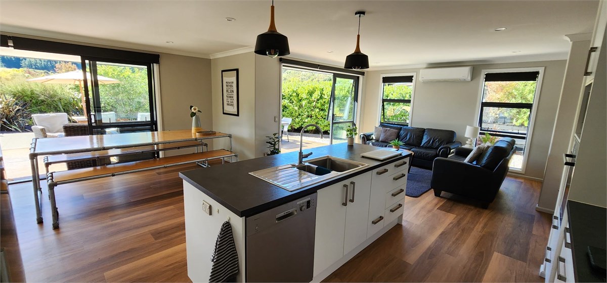 kitchen and dining space