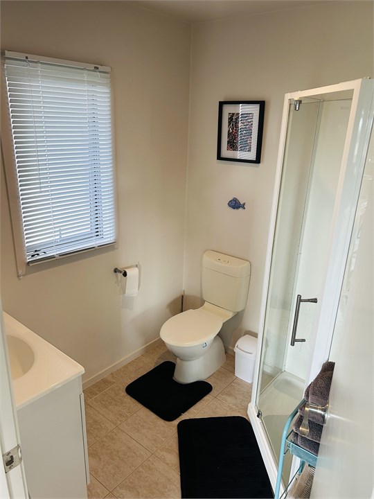 Private Bathroom with shower and washing machine