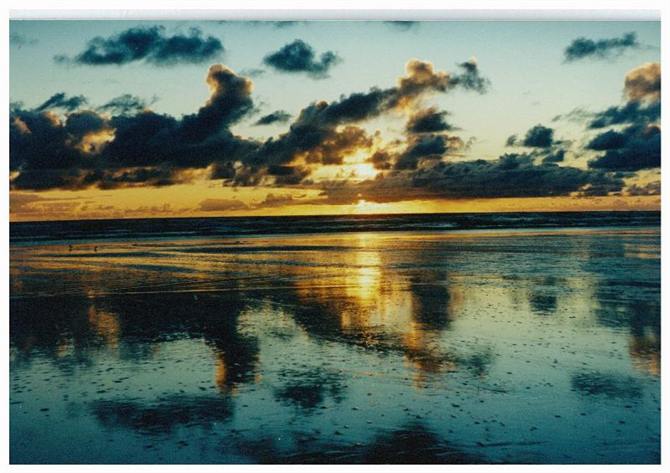 Sunset on the beach...