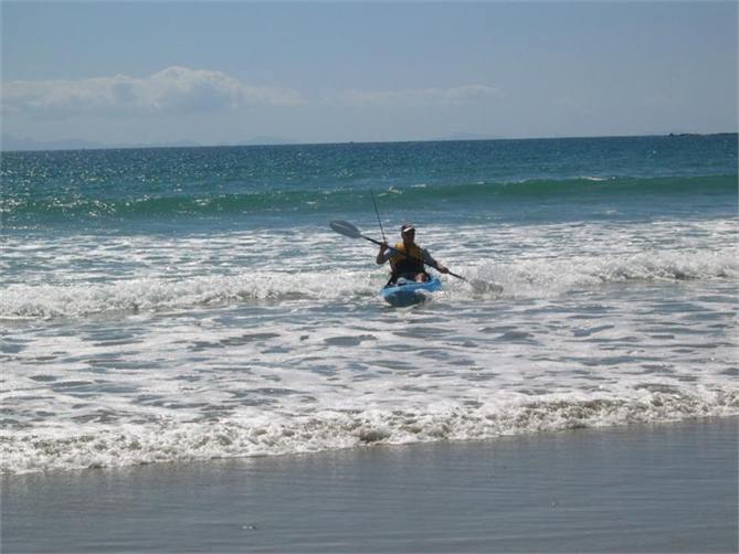 Kayaking at the beach
