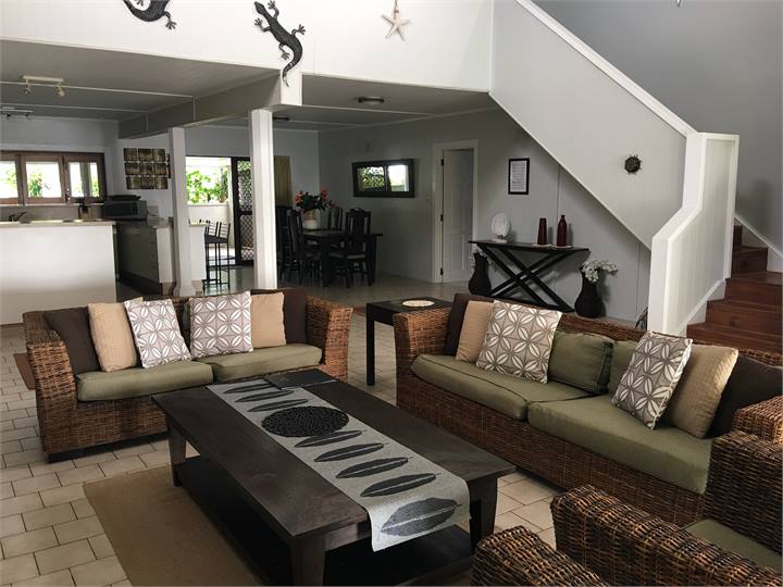 Inside - the spacious lounge