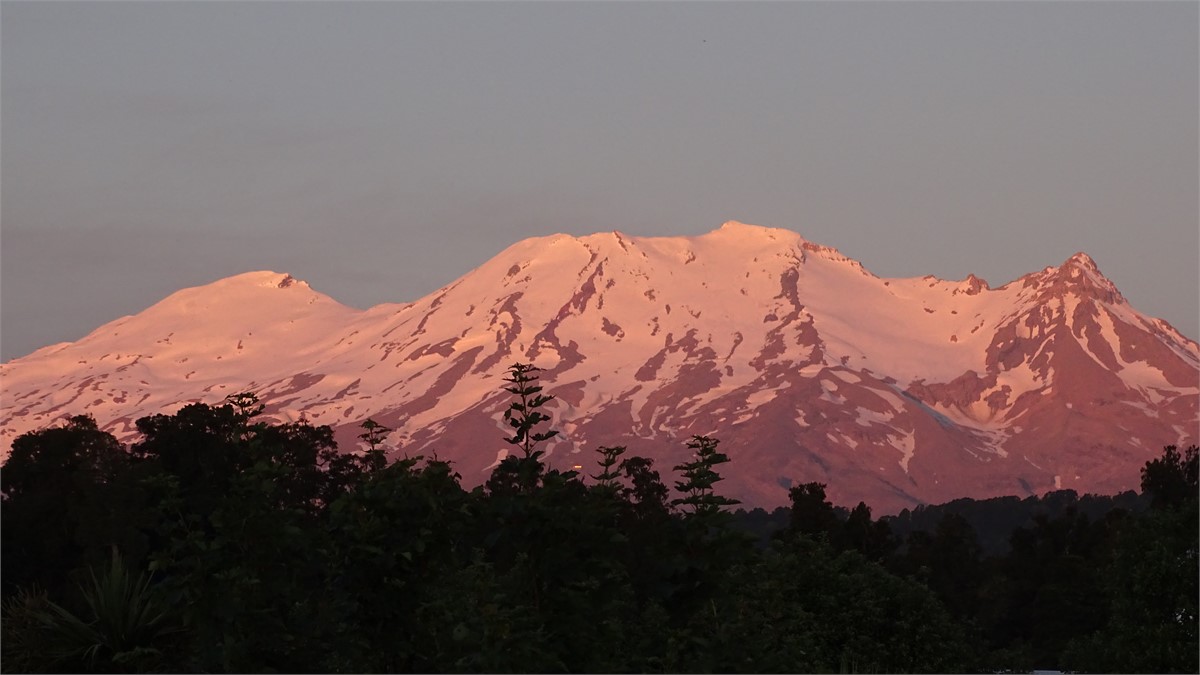 Mountain sunset during summer