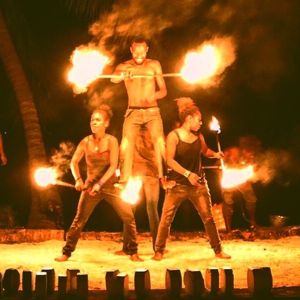 The famous Firedanceing Show - only 5 minute drive