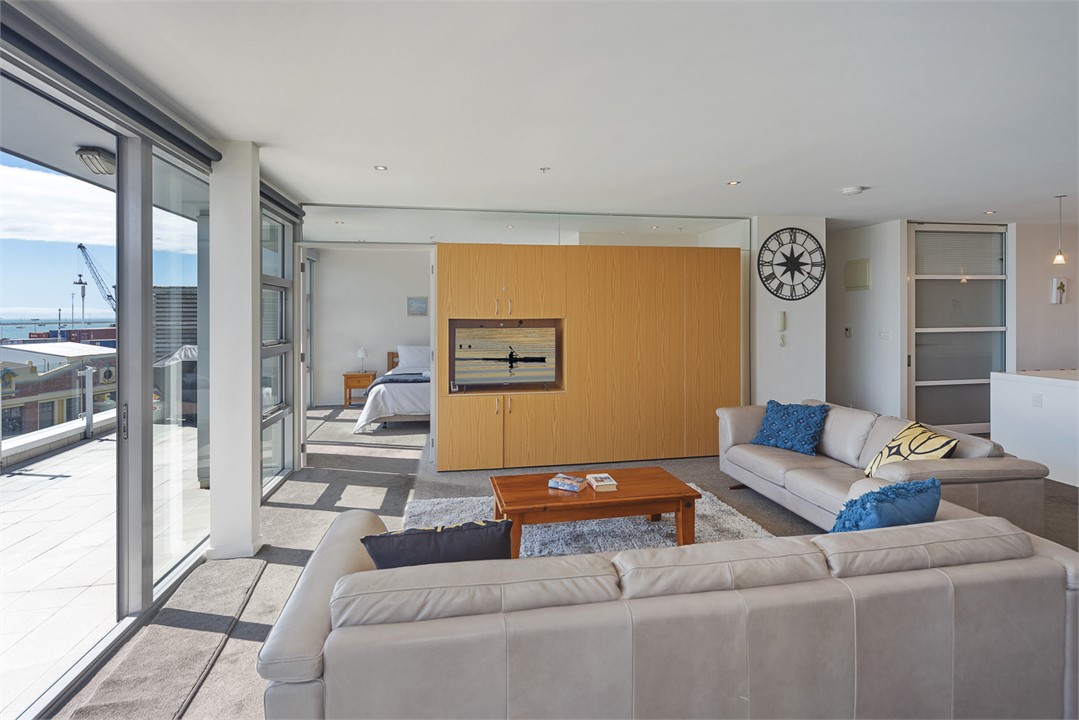 Living room with New larger Smart TV