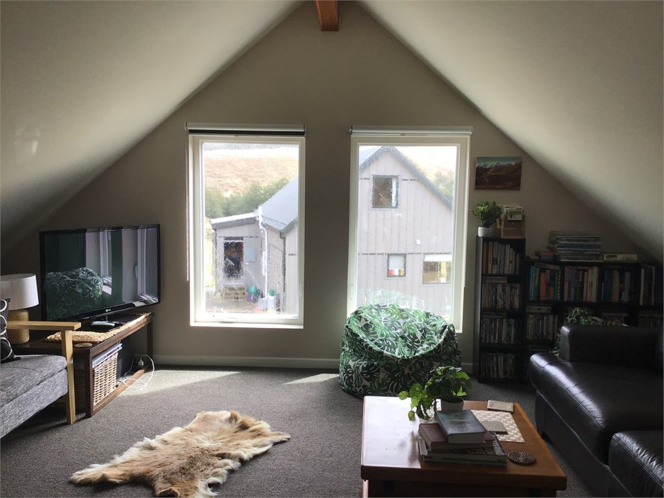 Mezzanine lounge and movie area