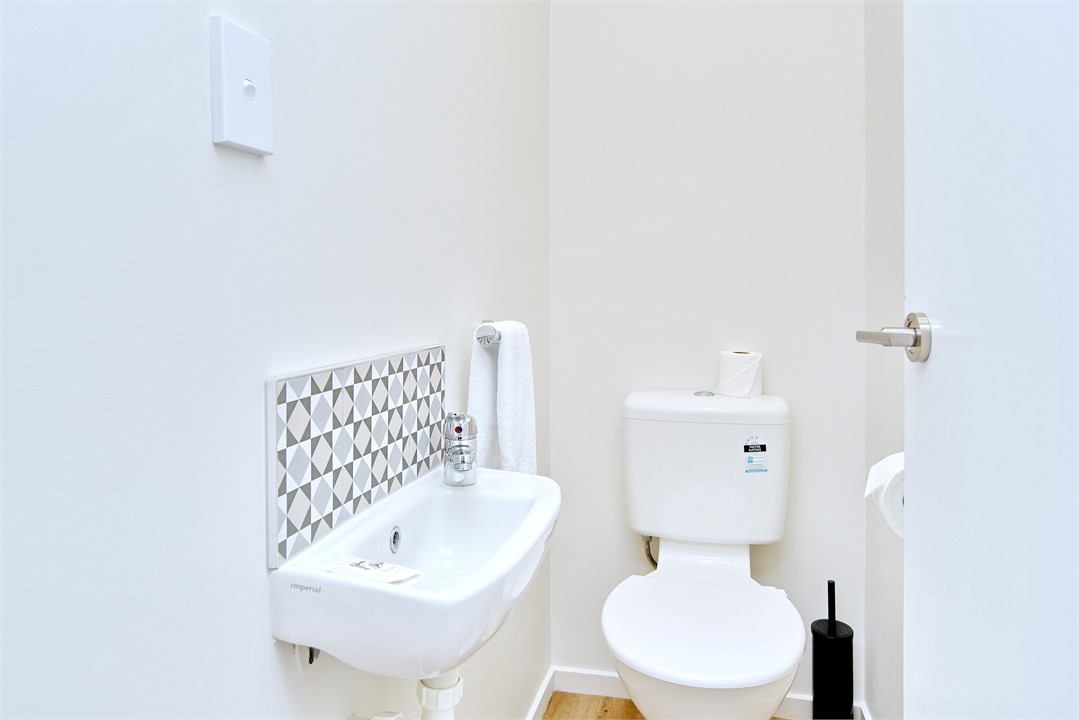 Separate toilet and vanity