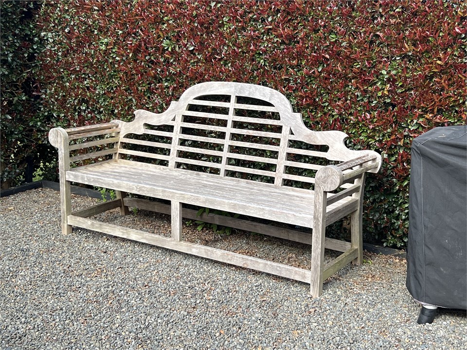 Seating in private guest garden.