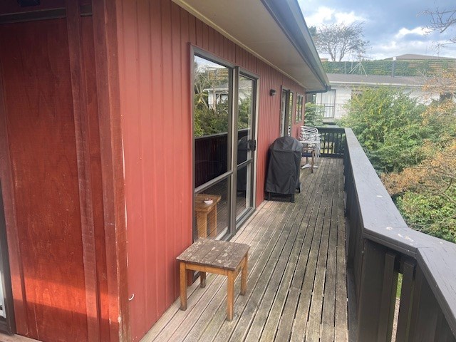 Deck overlooking rear section for bird watching