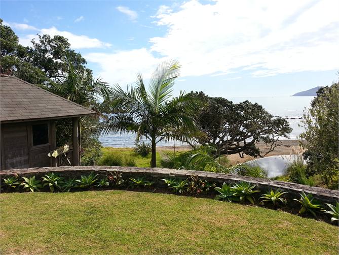 Lawn overlooking seashore