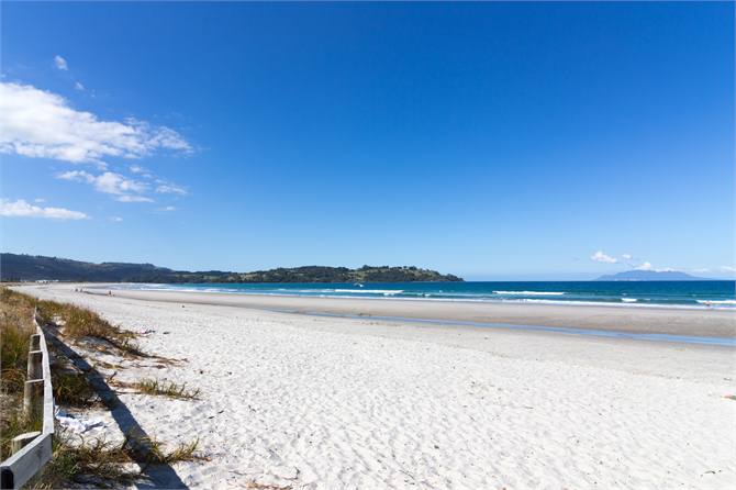 Beautiful white sands of Omaha Beach