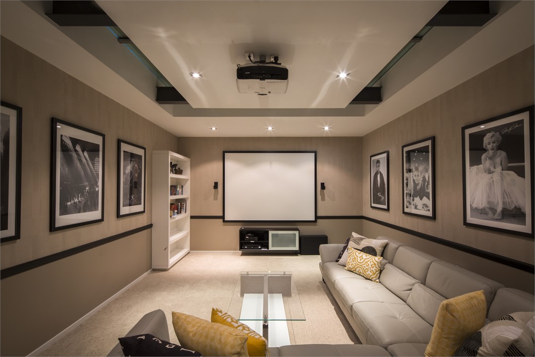 cinema-like entertainment in the media room