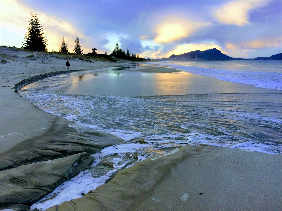 Sunset over the beach