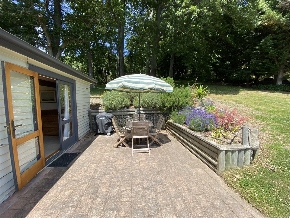 View of the seating area outside