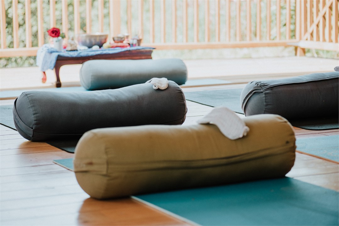 Our yoga studio is a short walk from our cottage, 