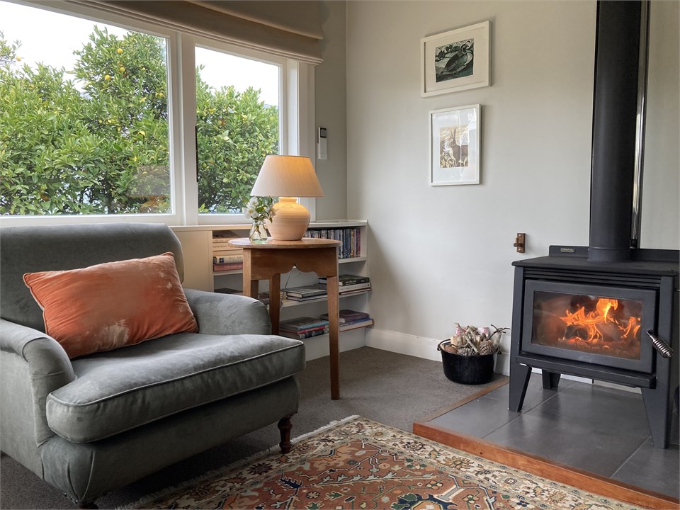 Lounge with cosy fire