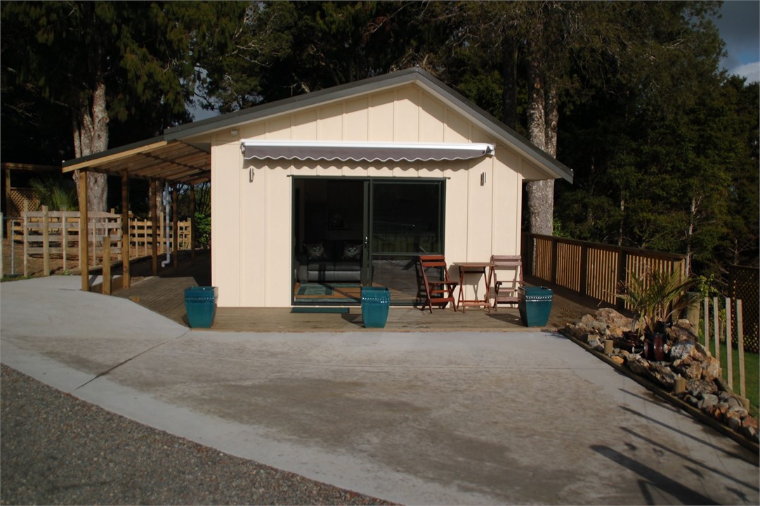 Part of the deck is under cover