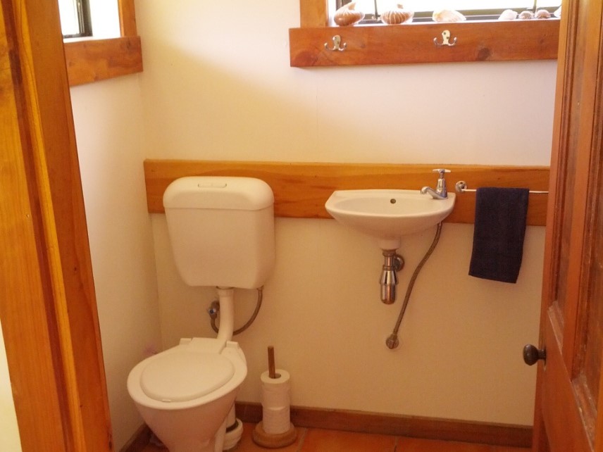 ensuite bathroom, shower, toilet, basin.