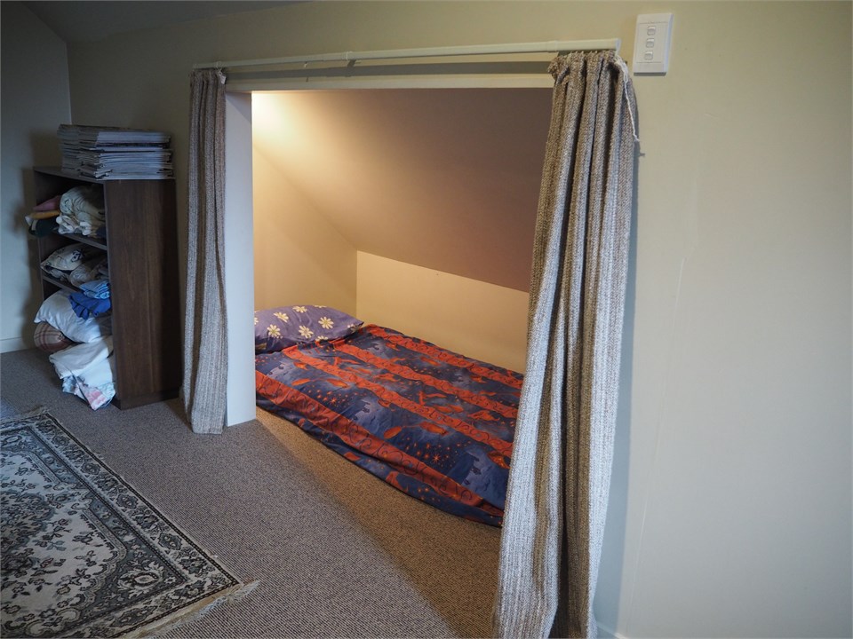 One of the three nooks - each has a single bed and