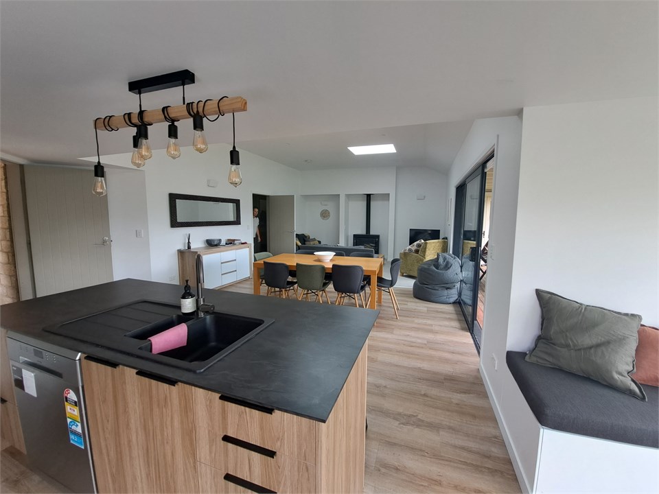 Kitchen and living area