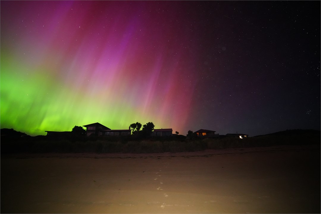 Aurora from the beach.