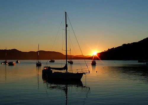 First sun of the day