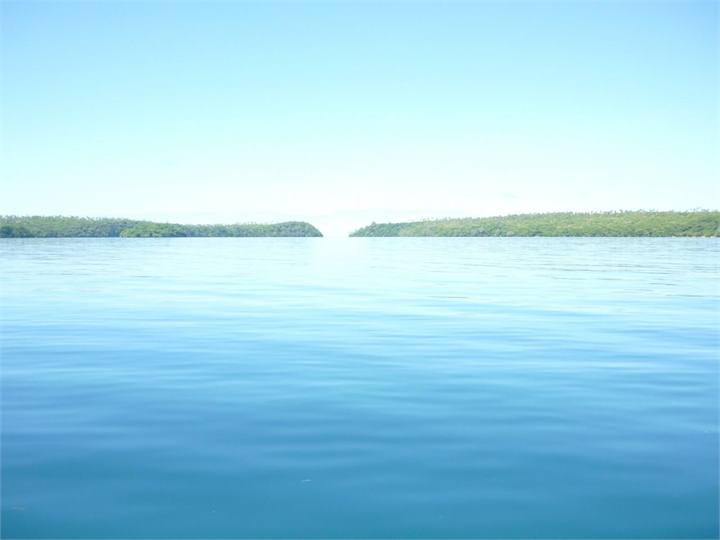 Entrance to lagoon, view from our deck