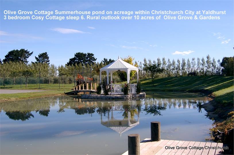 Summerhouse on Pond La-Fontaine Olive Grove Cottag