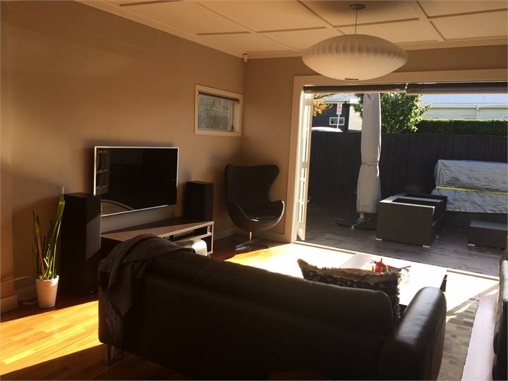 Open plan living onto sunny front deck