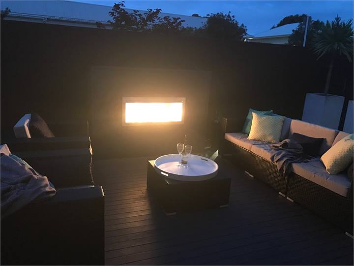 Gas fire so you can laze into the evening