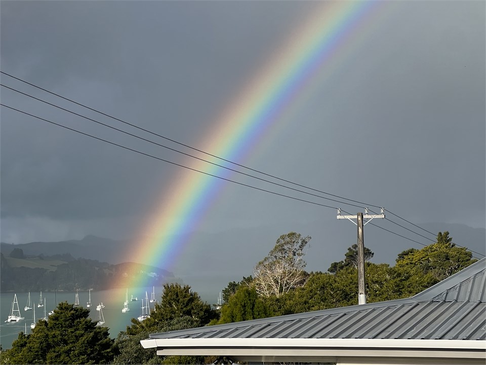 Rainbow view from the deck