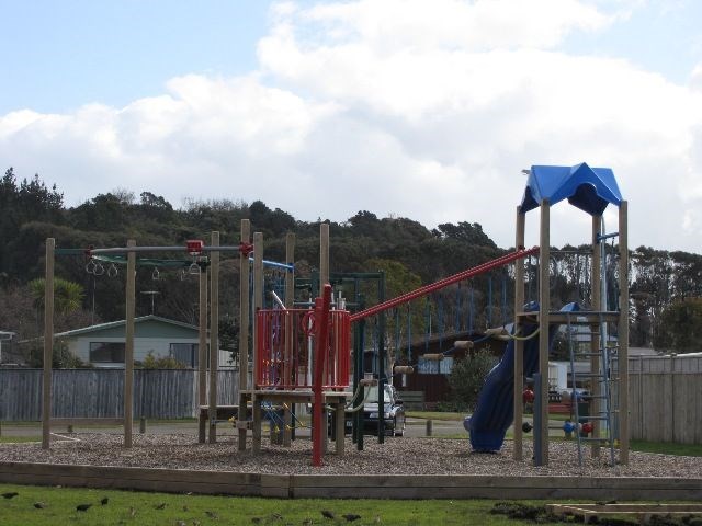 Childrens playground around corner