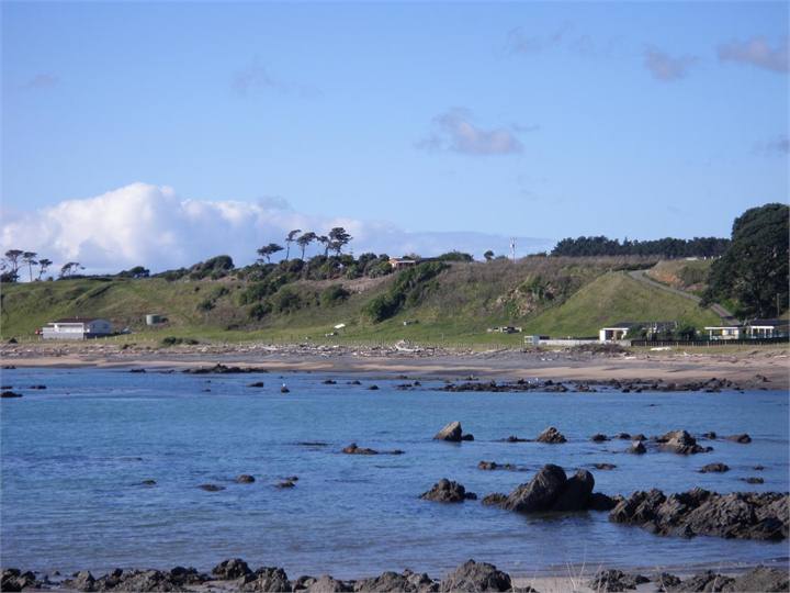 Looking up from Papatea Bay