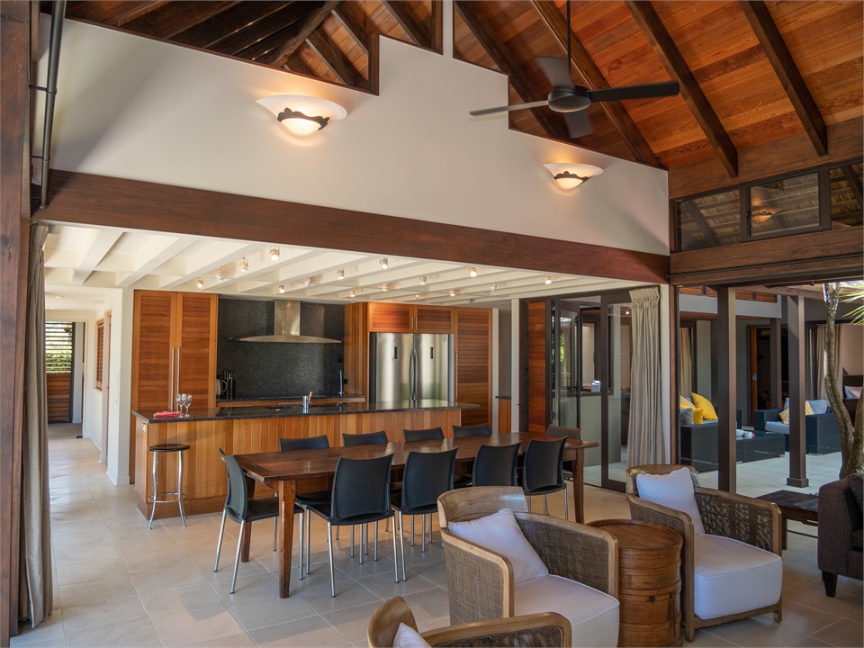 Full ceiling height in the main living area.
