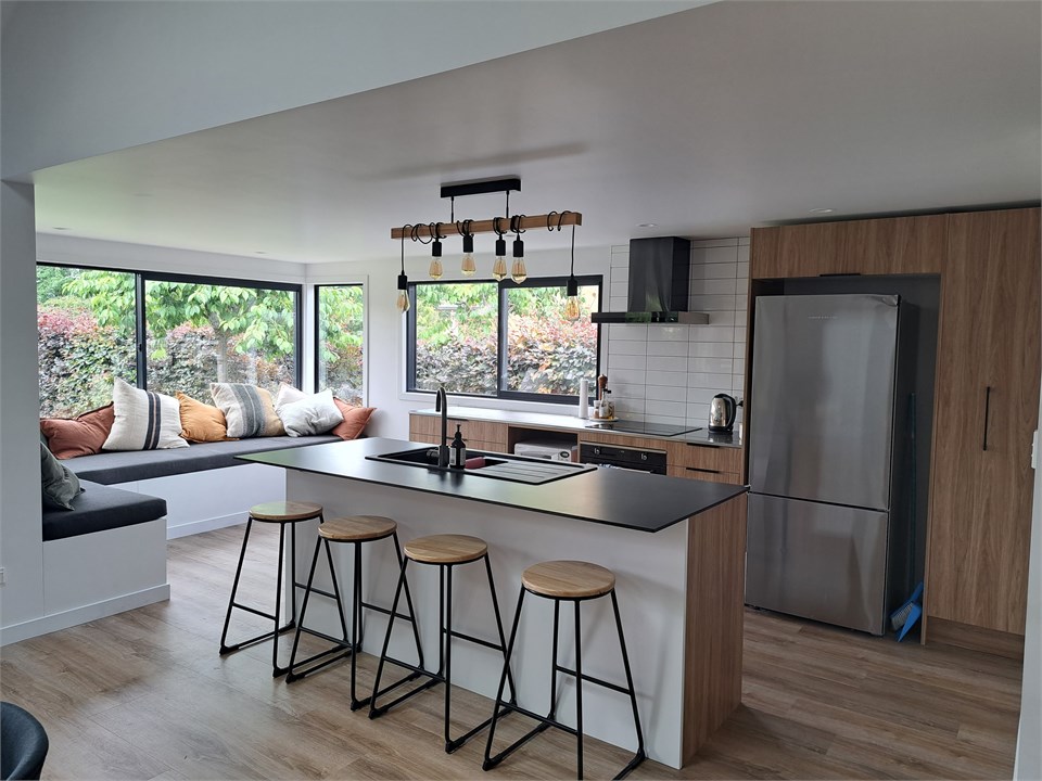 Brand new kitchen and window seat