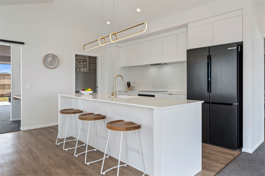 Well equipped open plan kitchen with Nespresso cof