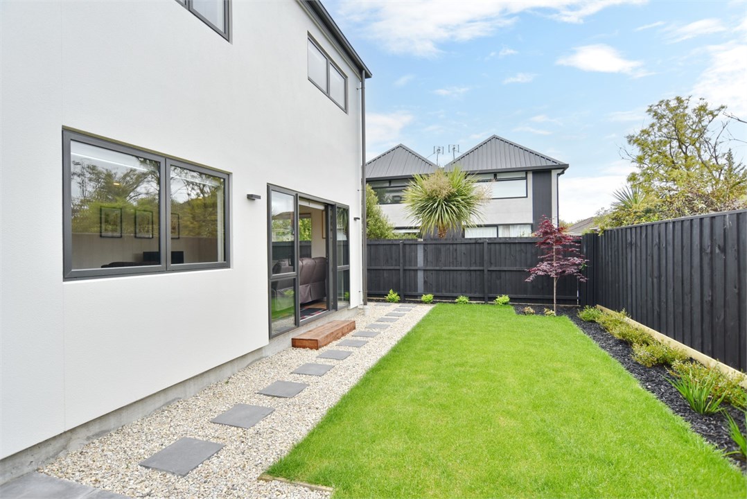 View of the backyard