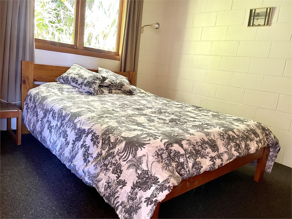 Queen Bed in Back Bedroom